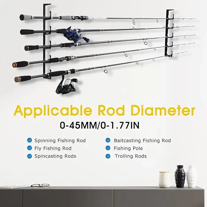 Portacañas de pared Goture – Soporte antideslizante con ganchos S - imagen 5