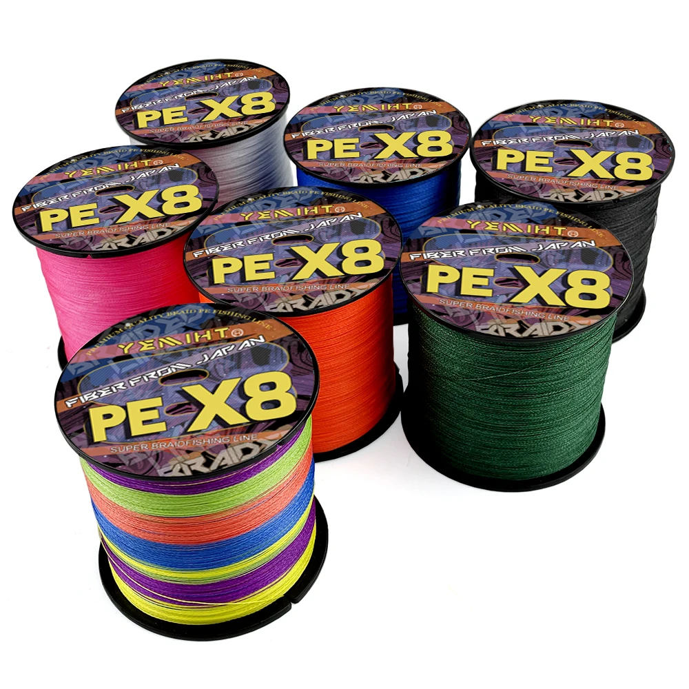 JOF Hilo de Pesca Trenzado PE X8 de 8 hebras, súper resistente