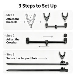 Soporte para cañas de carpa ajustable trípode de aluminio