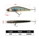 Johncoo Wobbler Minnow hundimiento por gravedad para trucha, perca - imagen 5