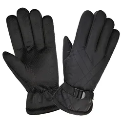 Guantes térmicos de invierno a prueba de viento con felpa cálida