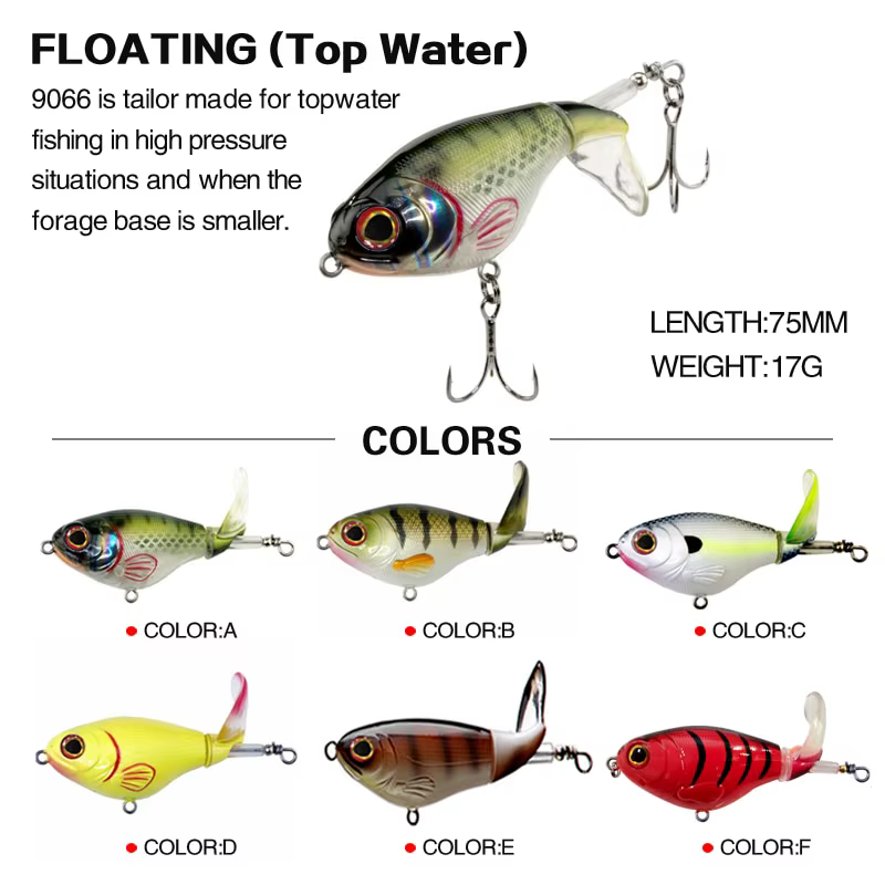 Señuelo Plopper UV 75mm 17g Cola Giratoria Lubina - imagen 2
