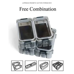 Caja de almacenamiento desmontable combinable para pesca y señuelos