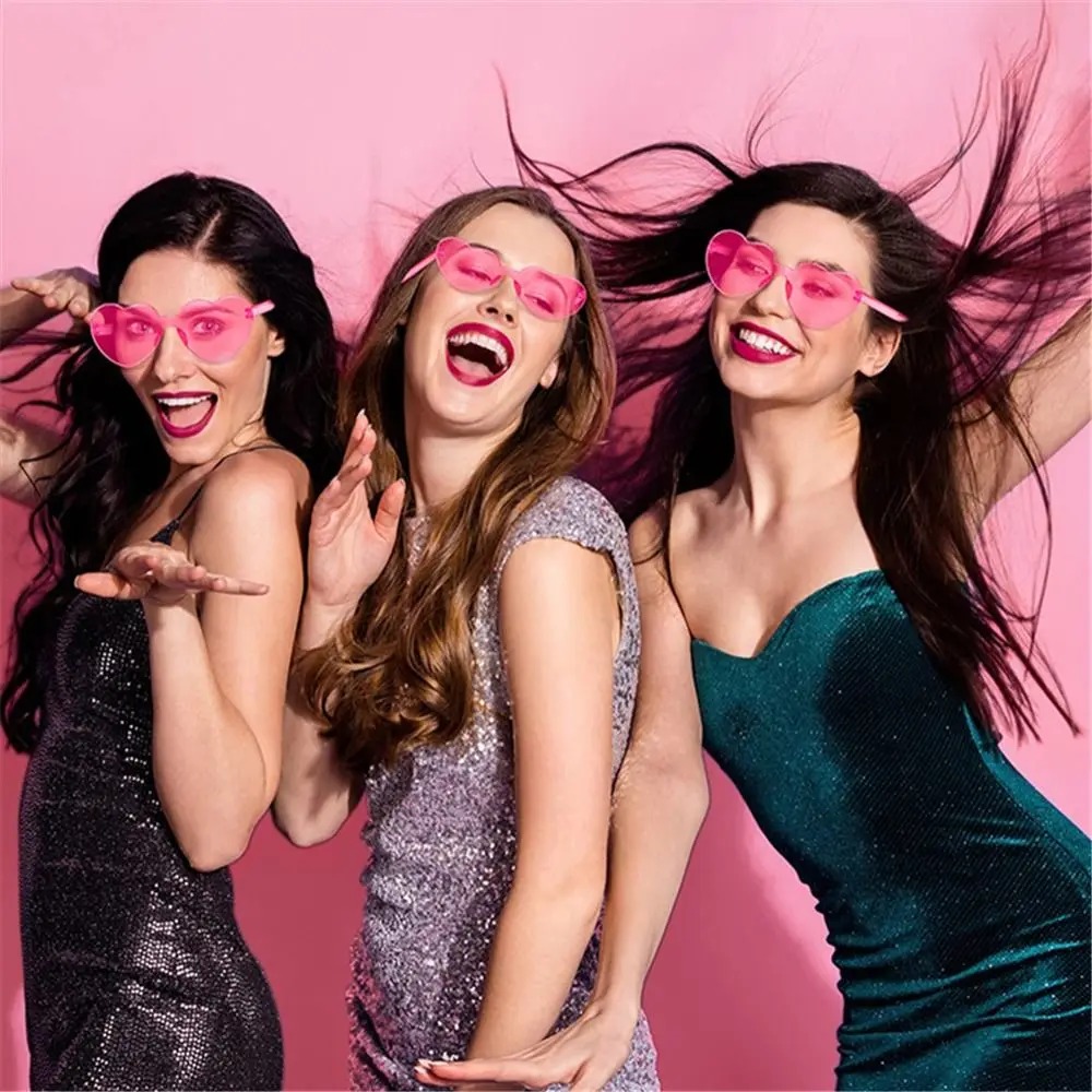 Gafas de sol corazón coloridas para fiesta, diseño original adultos - imagen 5