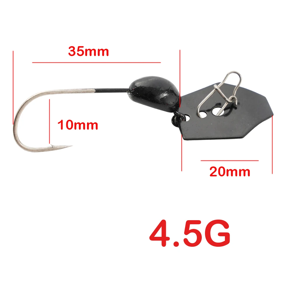 Anzuelos spinner 4,5 g DIY – cabeza con vinilo suave para wobbler - imagen 5