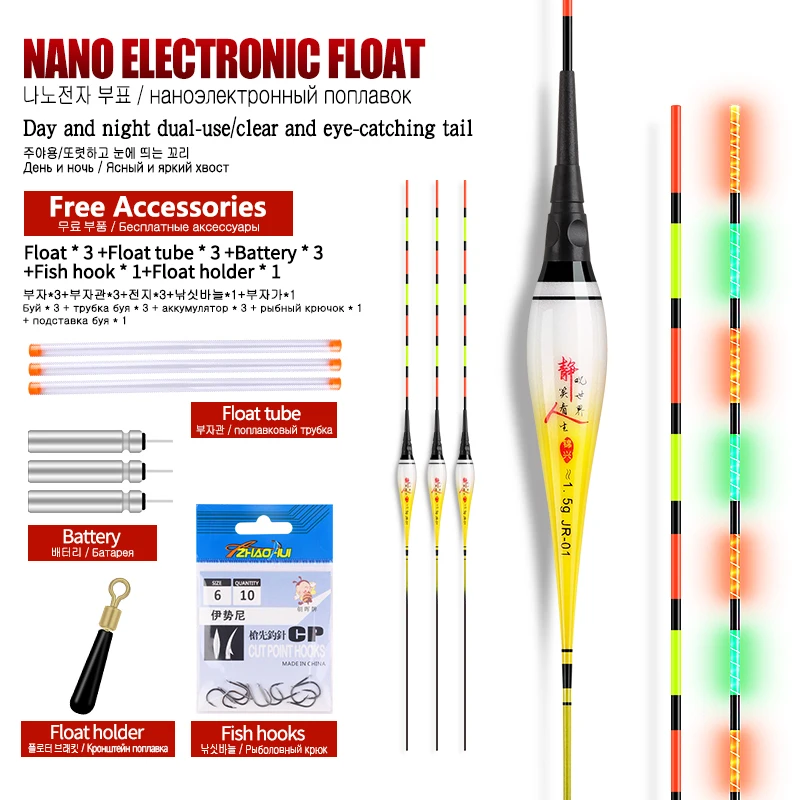 Kit completo de flotadores luminosos de pesca