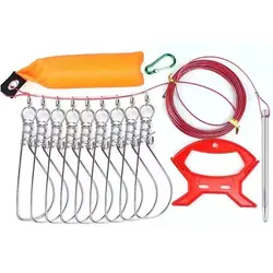 Cadena guardapeces acero inoxidable con flotador y bloqueo