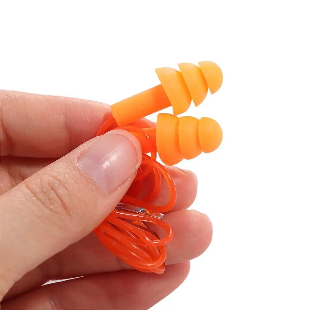 Tapones para los oídos de silicona con cuerda y clip nasal - imagen 4