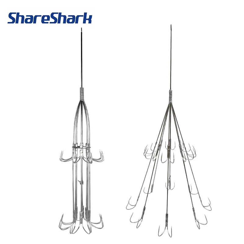 Anzuelos marinos ShareShark de paraguas doble capa anti-enganches