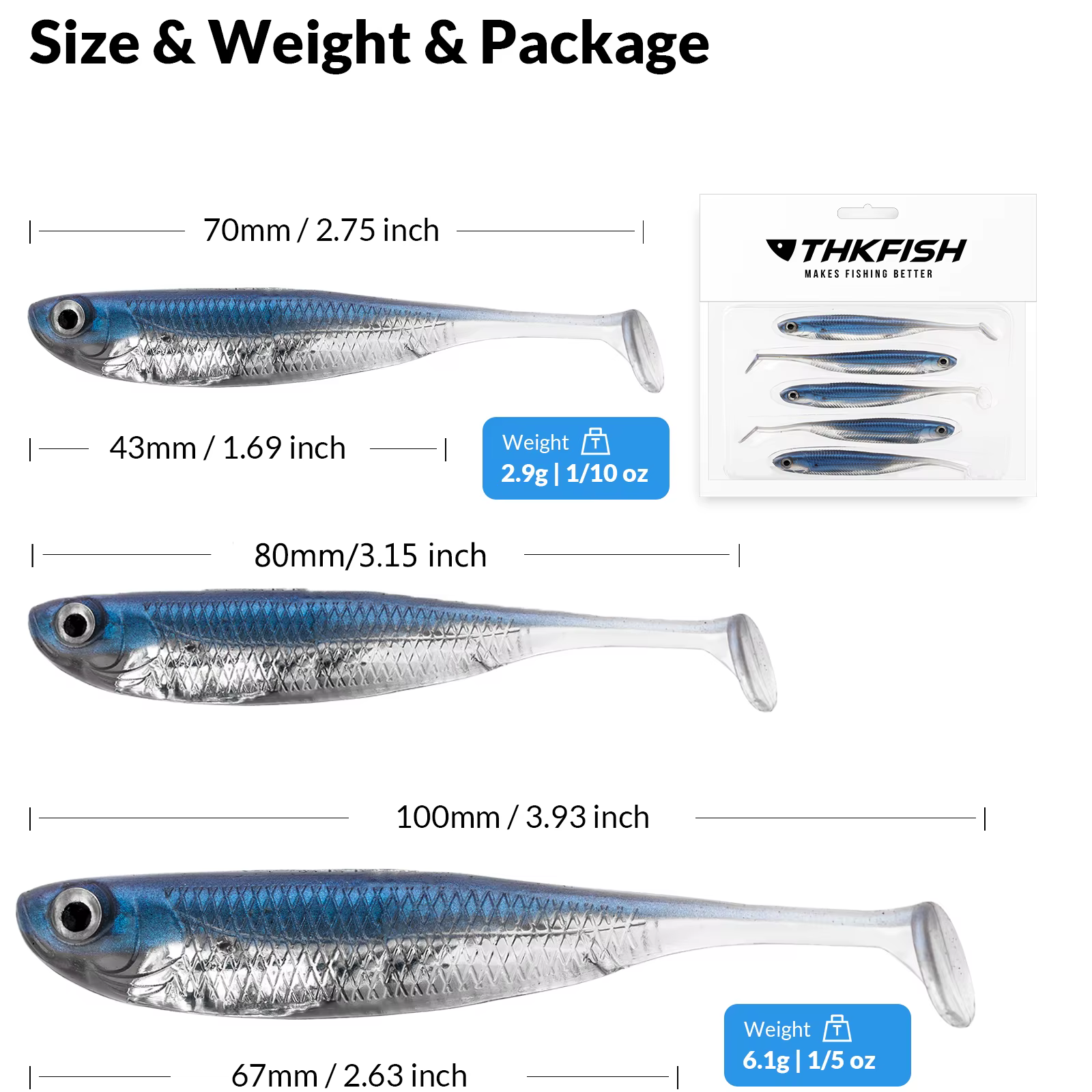 THKFISH Swimbait blando 8cm paleta agua dulce - imagen 2