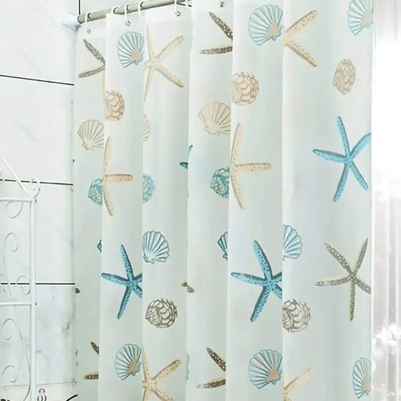Cortina ducha impermeable con ganchos y anillos 180x200 cm - imagen 2