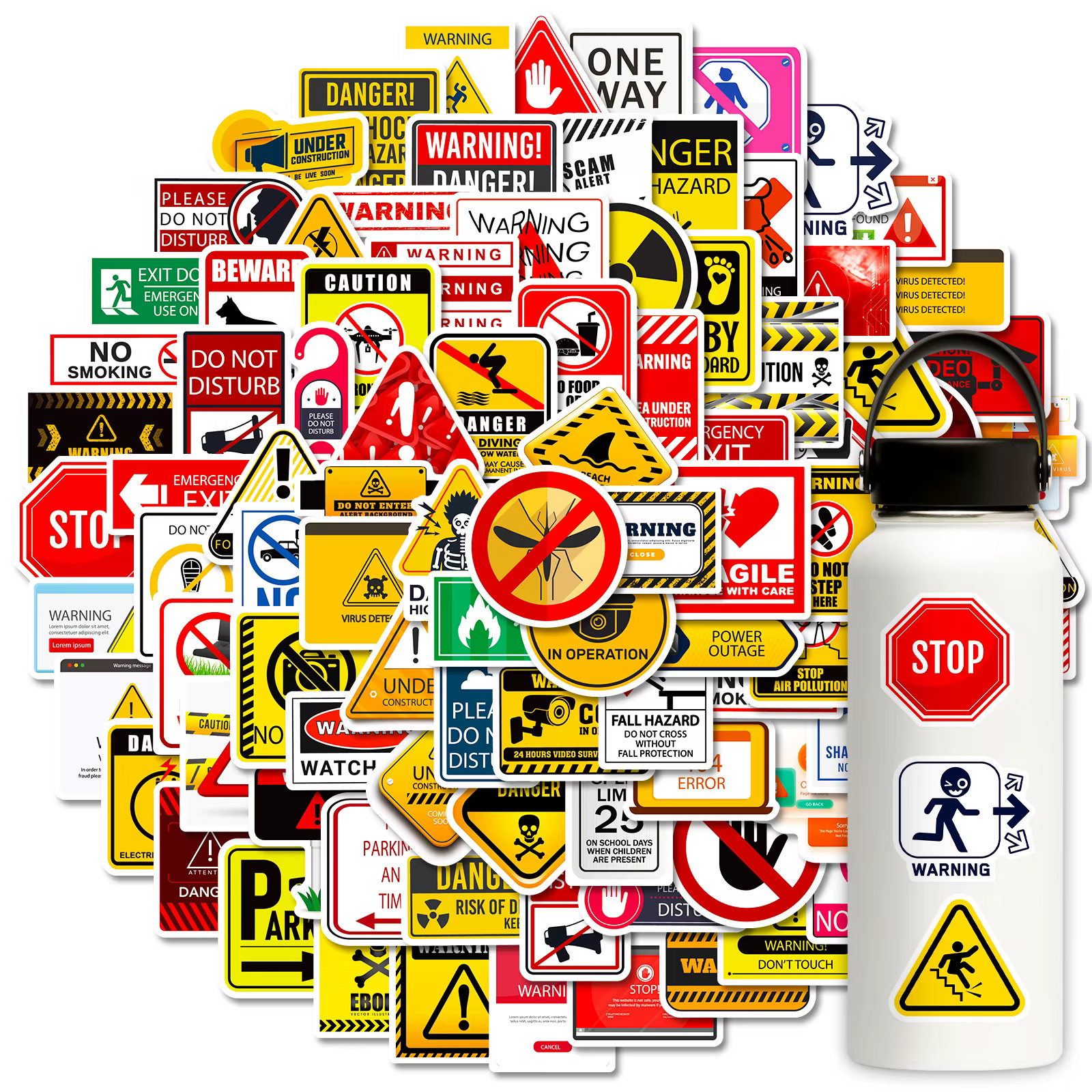 Pegatinas Danger Banning – Advertencia Vintage para Pesca - imagen 5