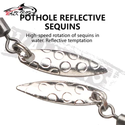 WALK FISH Crankbait de superficie con brillo oscilante para lubina