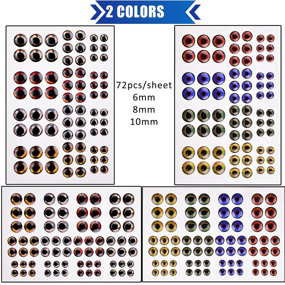 Ojos de Señuelo 4D/5D Realistas – Para moscas y vinilos de pesca - imagen 4