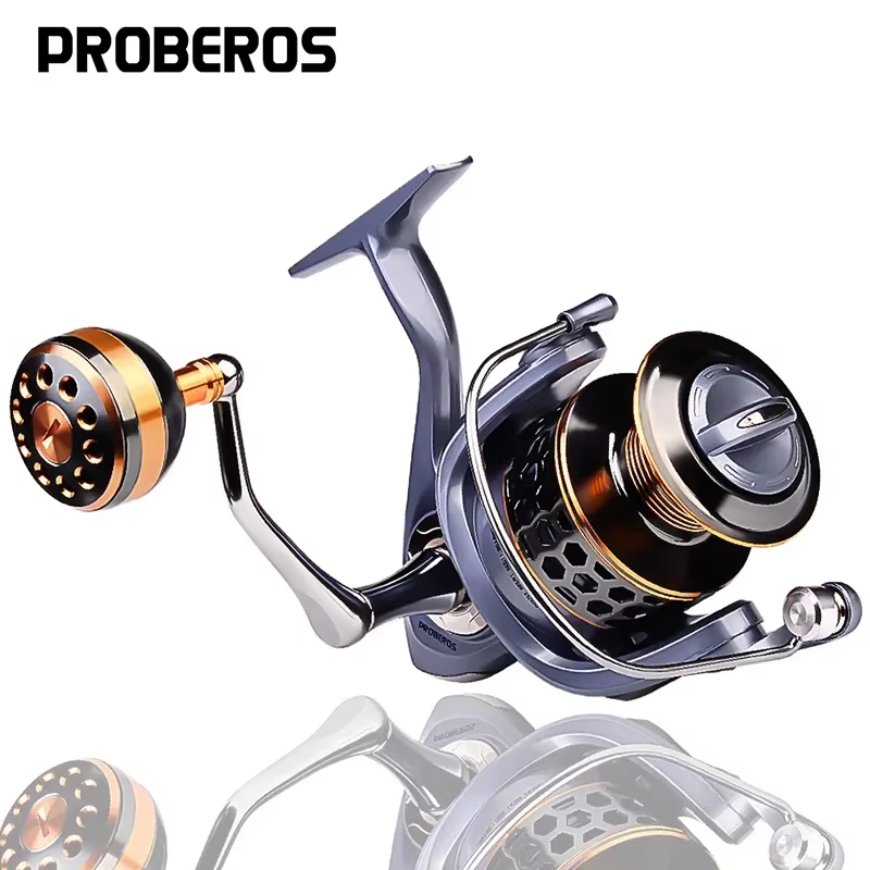PROBEROS Carrete de pesca giratorio con mango de metal 2000-7000 - imagen 3