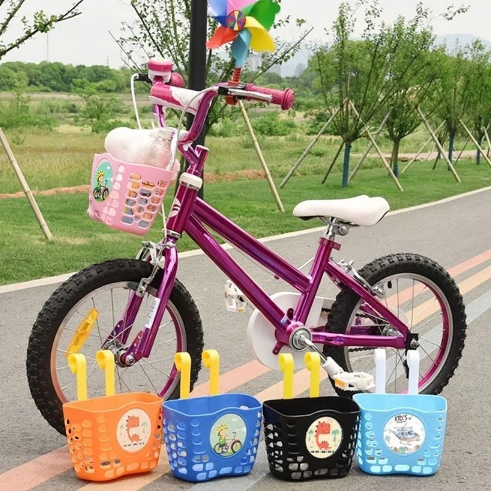Cesta infantil multicolor con dibujos y hebillas para bicicleta - imagen 3