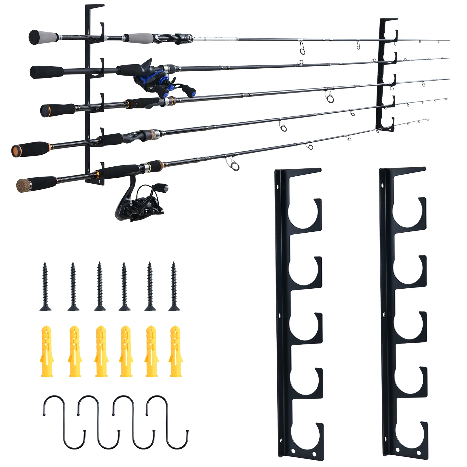 Goture Soporte Metal 5 cañas – Almacenamiento pesca - imagen 2