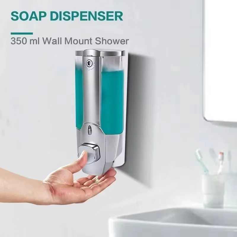 Dispensador de jabón ABS de pared para baño hogar hotel champú y gel - imagen 5