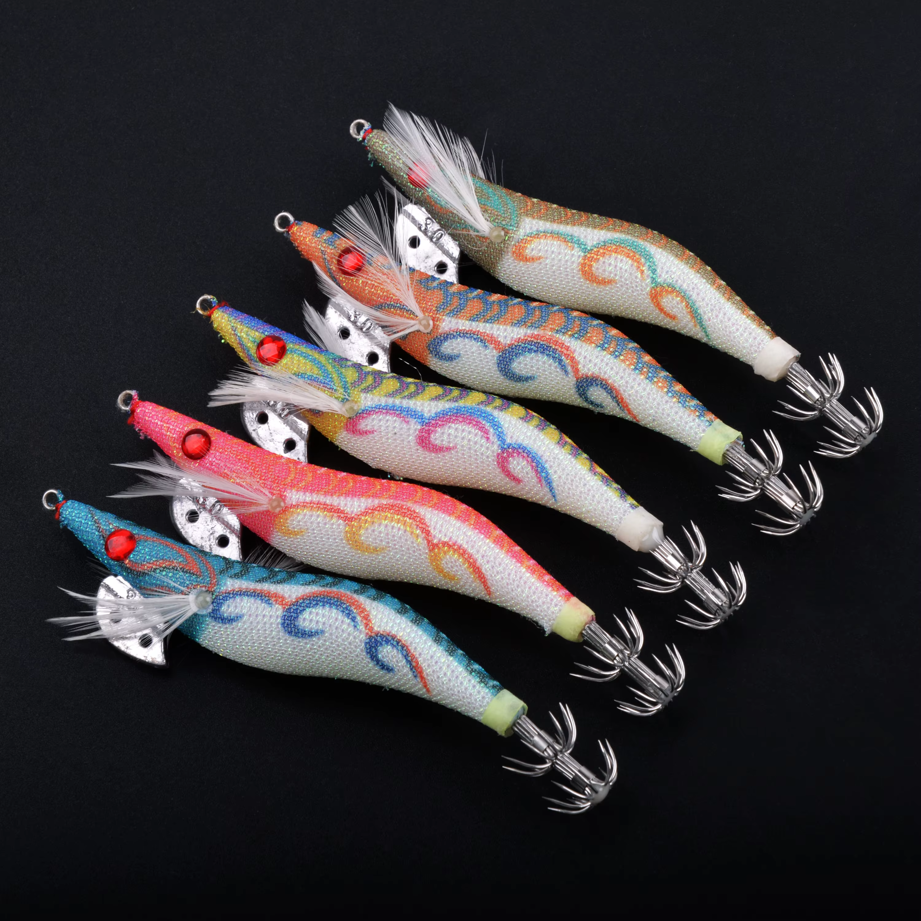 Jig Head luminosa UV para calamar – Agua salada - imagen 5