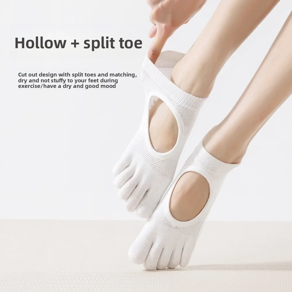 Calcetines antideslizantes de malla con cinco dedos para Yoga y Pilates - imagen 3