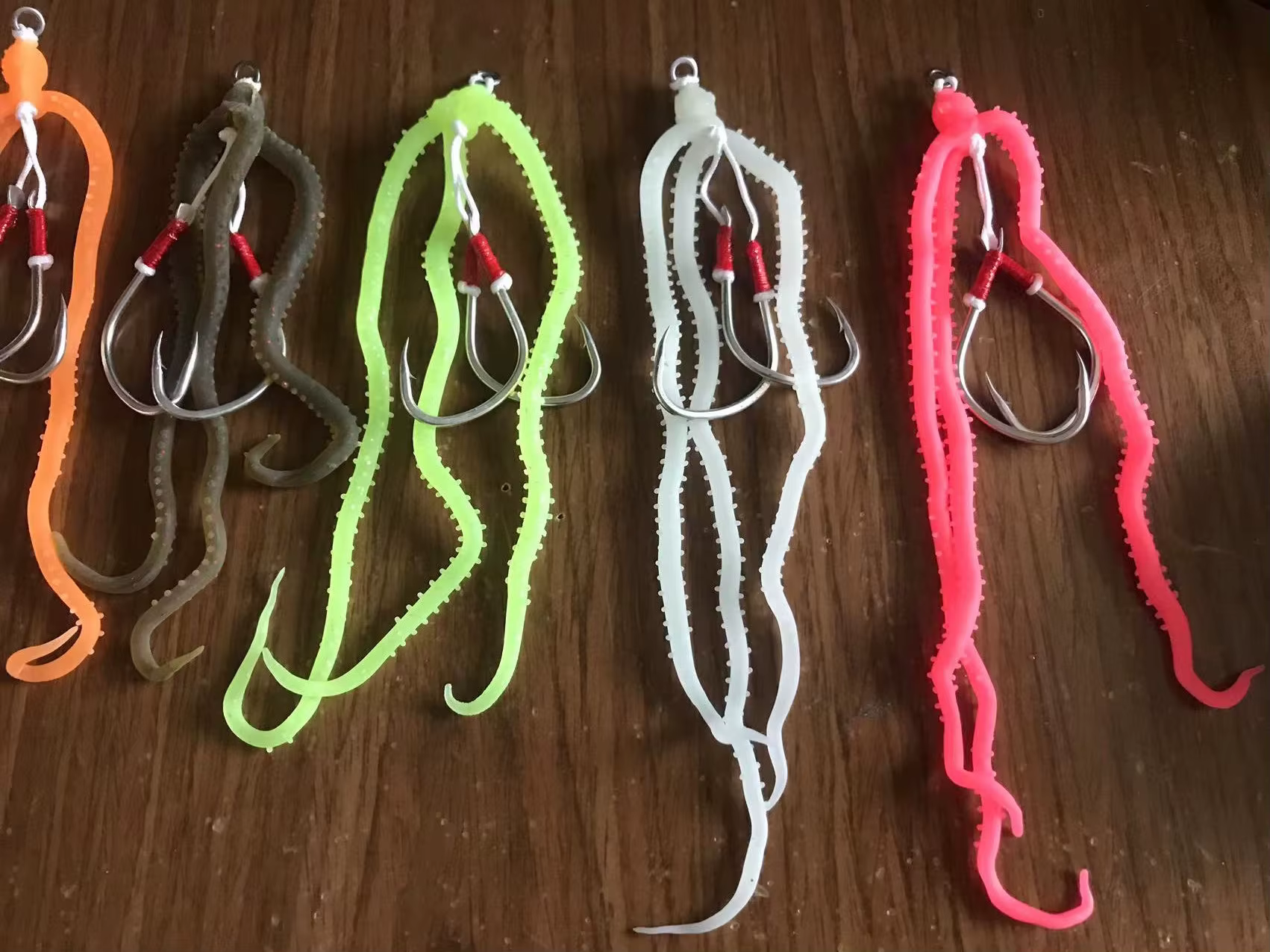 Falda de silicona con campana Jig Head para pesca en agua salada - imagen 3