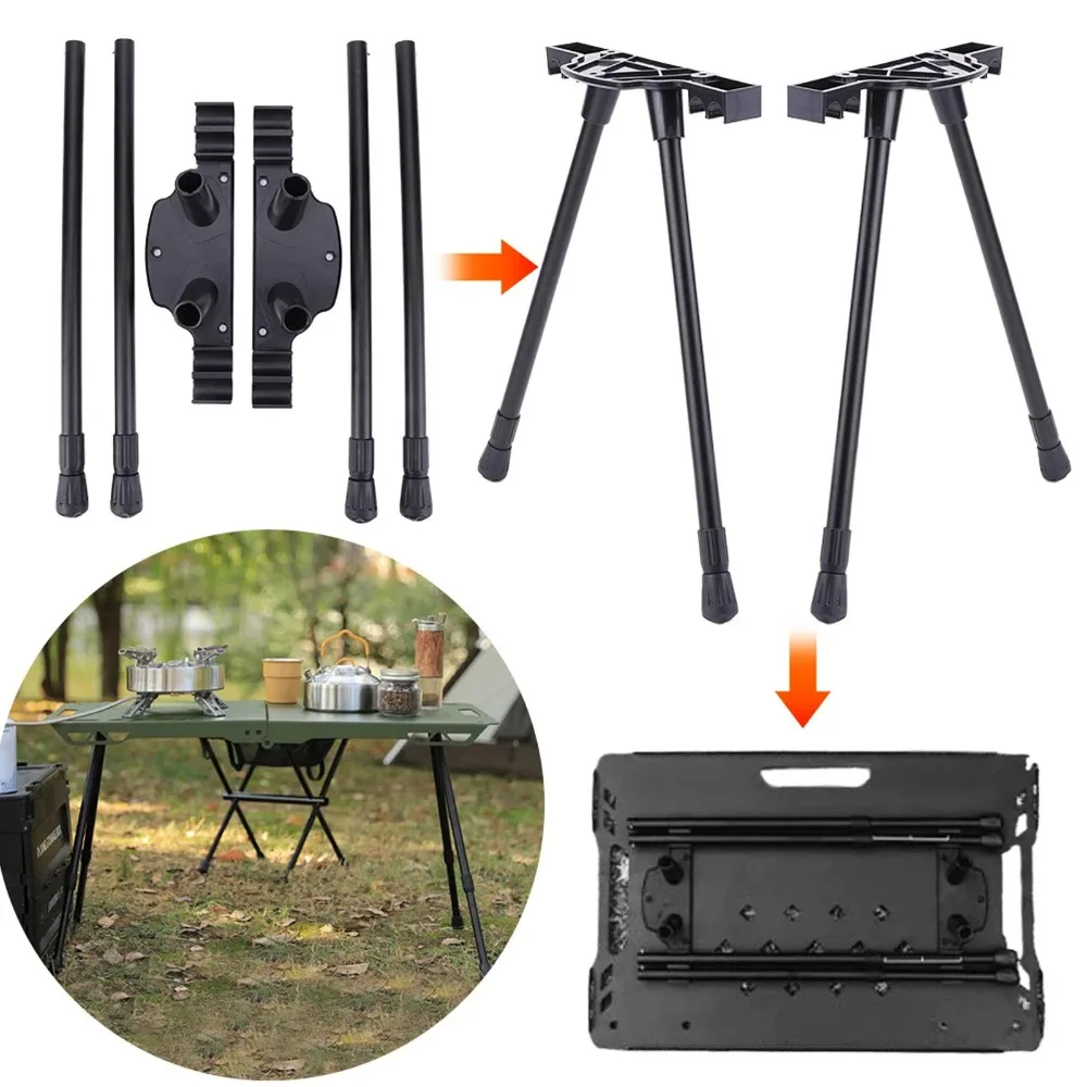 Patas de mesa plegables resistentes ajustables portátiles