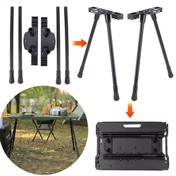 Patas de mesa plegables resistentes ajustables portátiles
