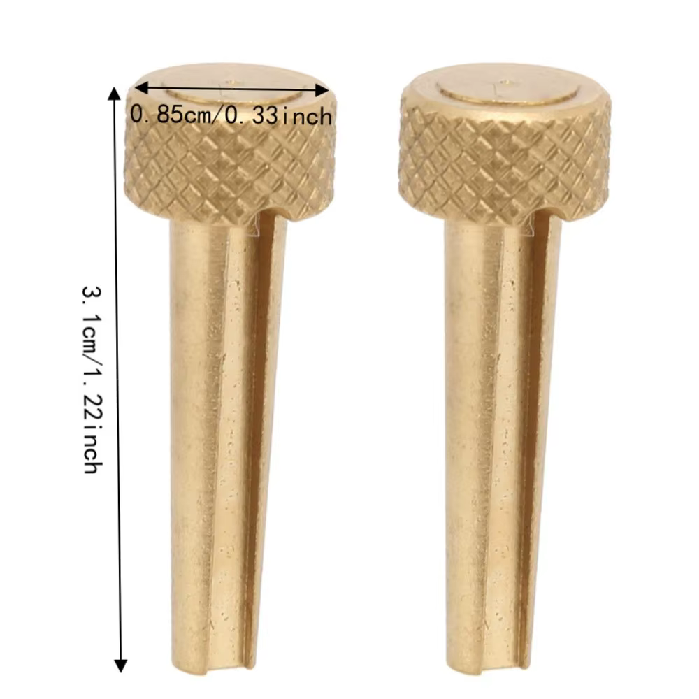 Púas de puente de cobre dorado para guitarra acústica