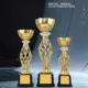 Trofeo dorado hueco flor de loto – recuerdo personalizado - imagen 2