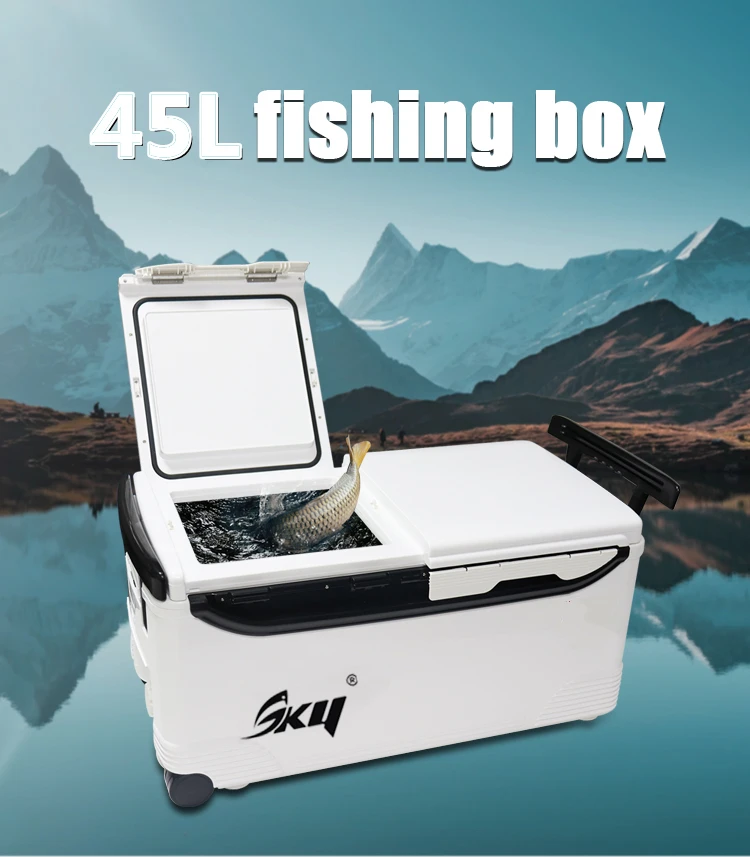 Caja ZYZHE de 45L con ruedas
