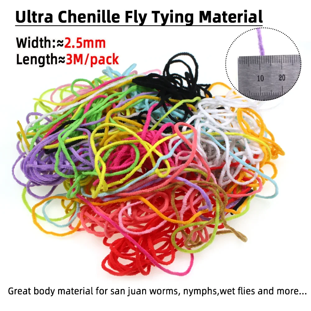 Material de chenilla para gusanos de San Juan y ninfas de caddis
