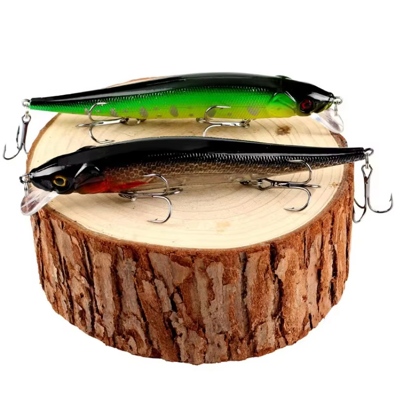 Señuelo Duro Minnow 3D Real Eyes – Anzuelos triples lubina y lucio - imagen 4