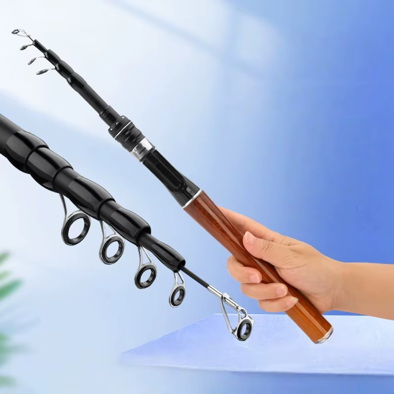 Caña Telescópica Fibra Carbono Ajustable para Pesca - imagen 4