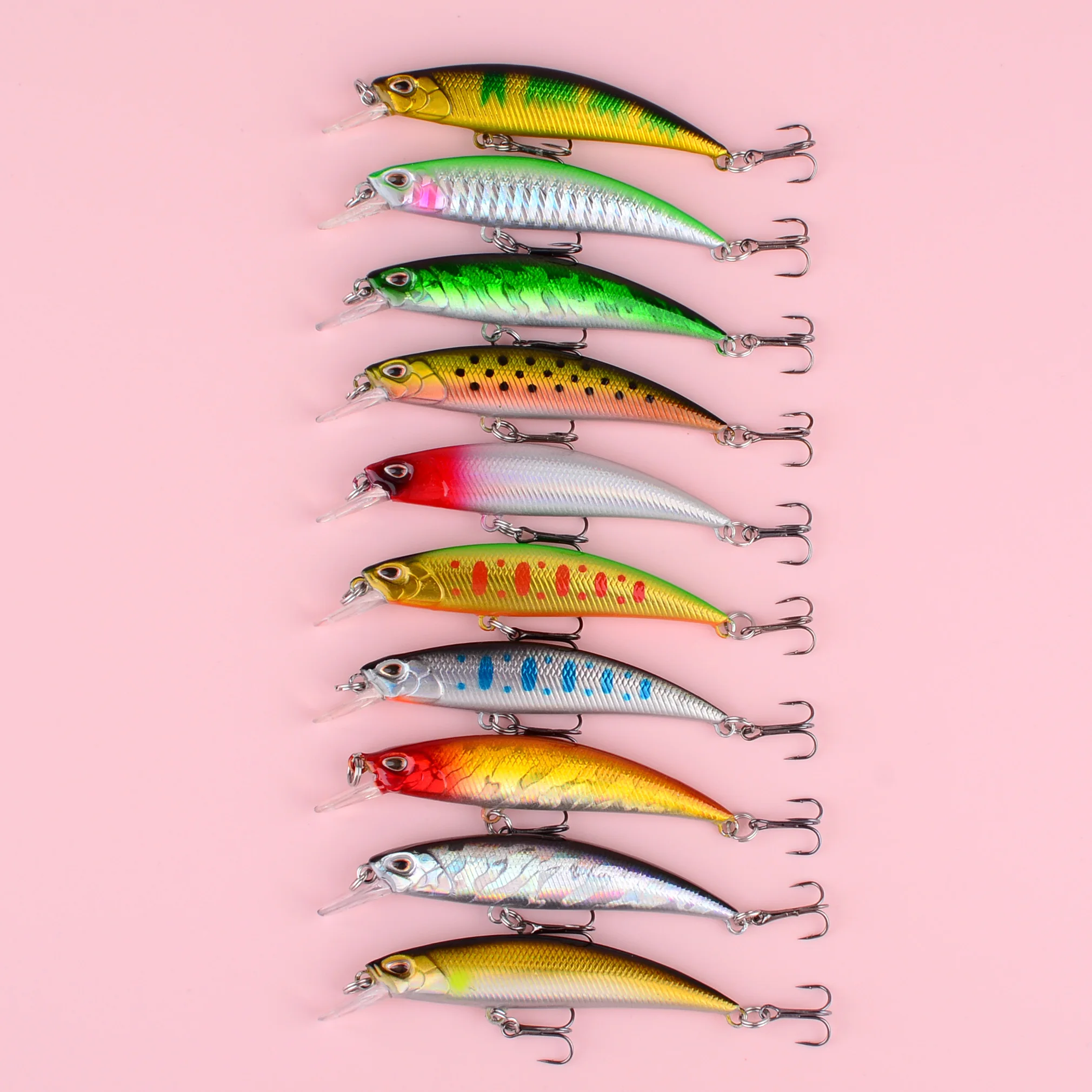 Señuelo flotante tipo minnow para lubina y lucio, estilo japonés - imagen 3