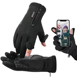 Guantes de pesca invierno dos dedos cortados – Antideslizantes y táctiles