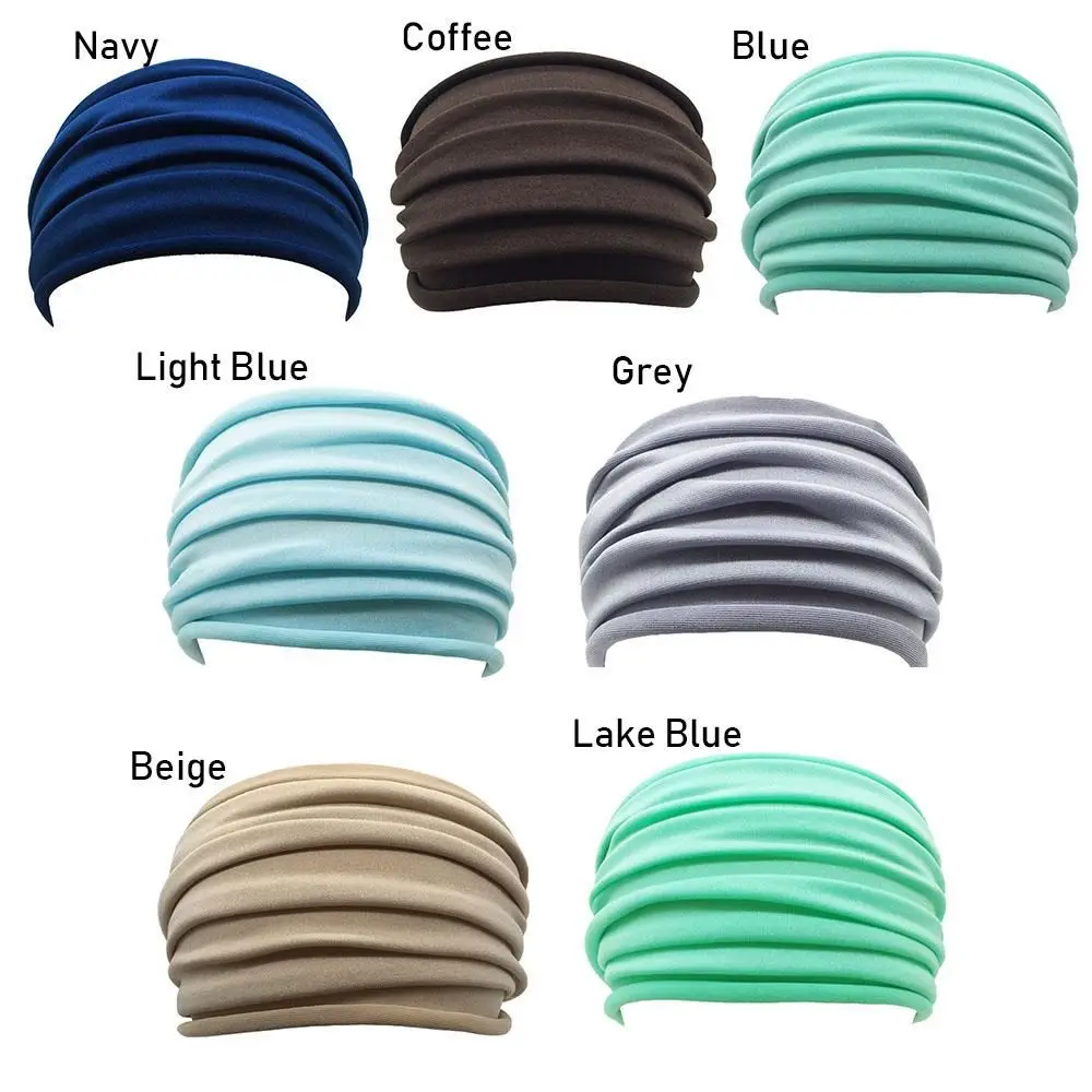 Diadema elástica antideslizante de turbante ancho para deporte - imagen 4