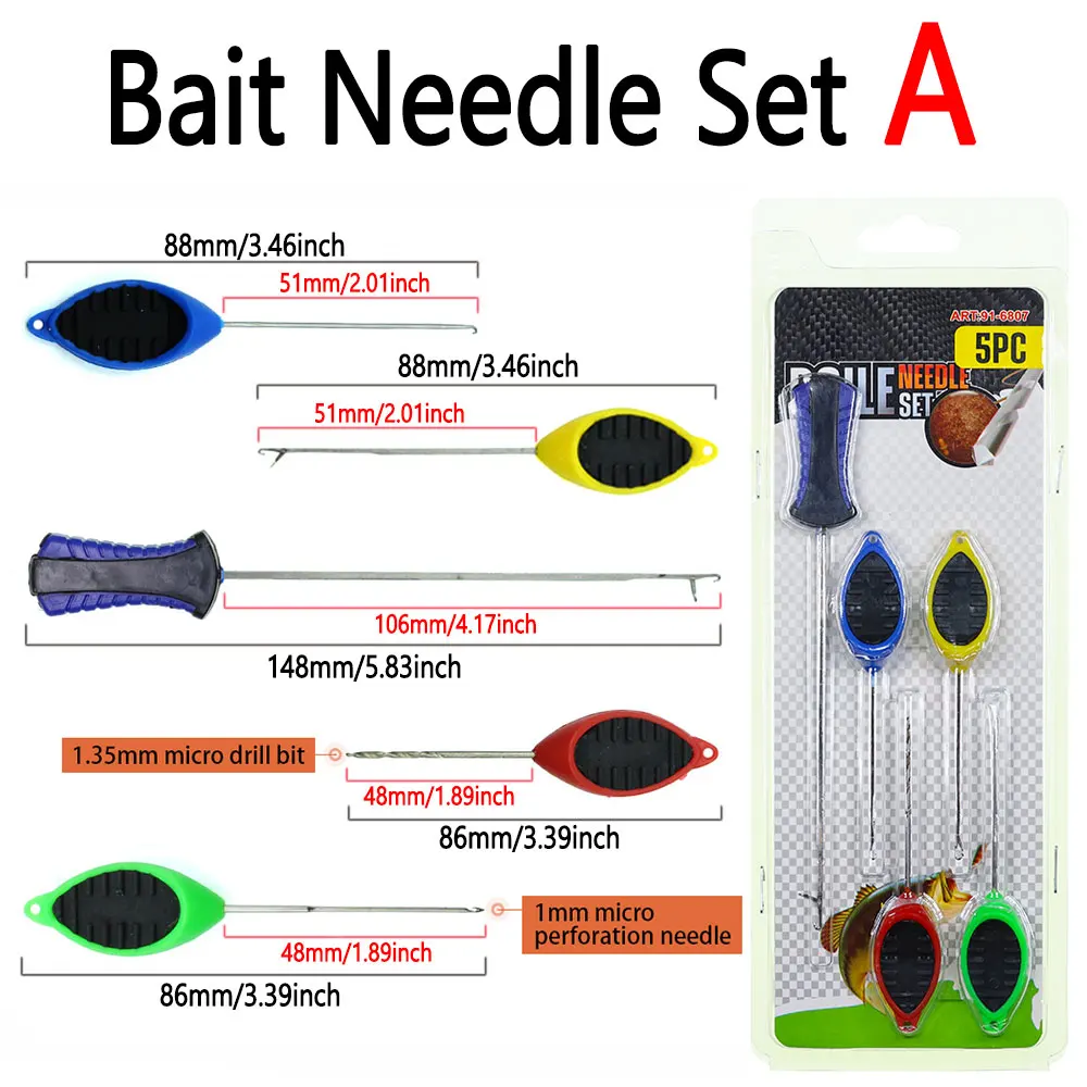 Agujas para boilies de carpa inox: taladro de cebo y empalme - imagen 3