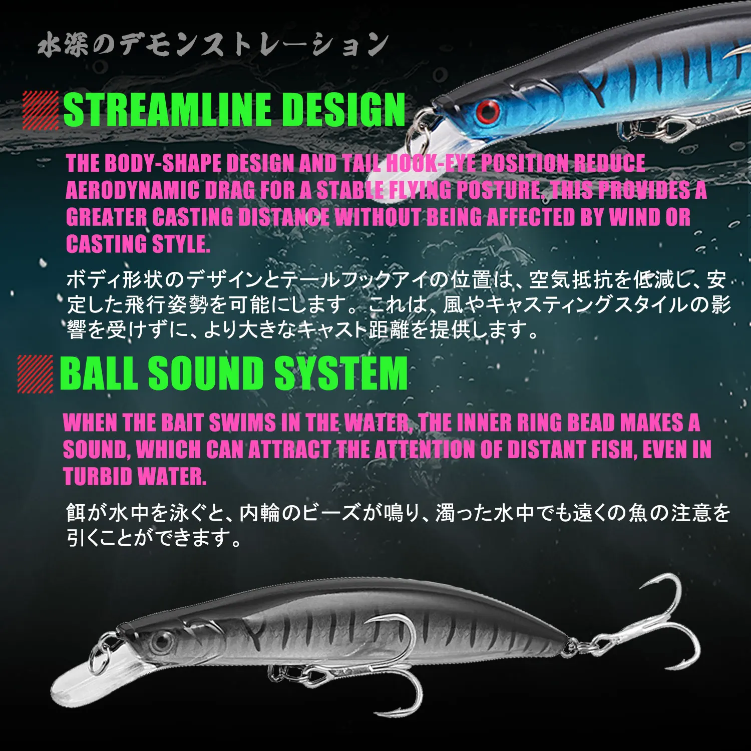 Isca Wobblers Hundido Señuelo Trolling Pez Mandarín - imagen 5