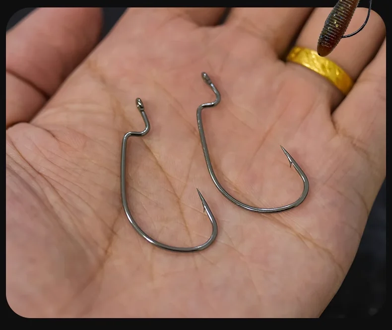 Anzuelos de acero alto carbono con seguro ancho para vinilo - imagen 3
