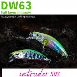 TSURINOYA Crankbait sinking Minnow 50S para trucha, señuelo duro