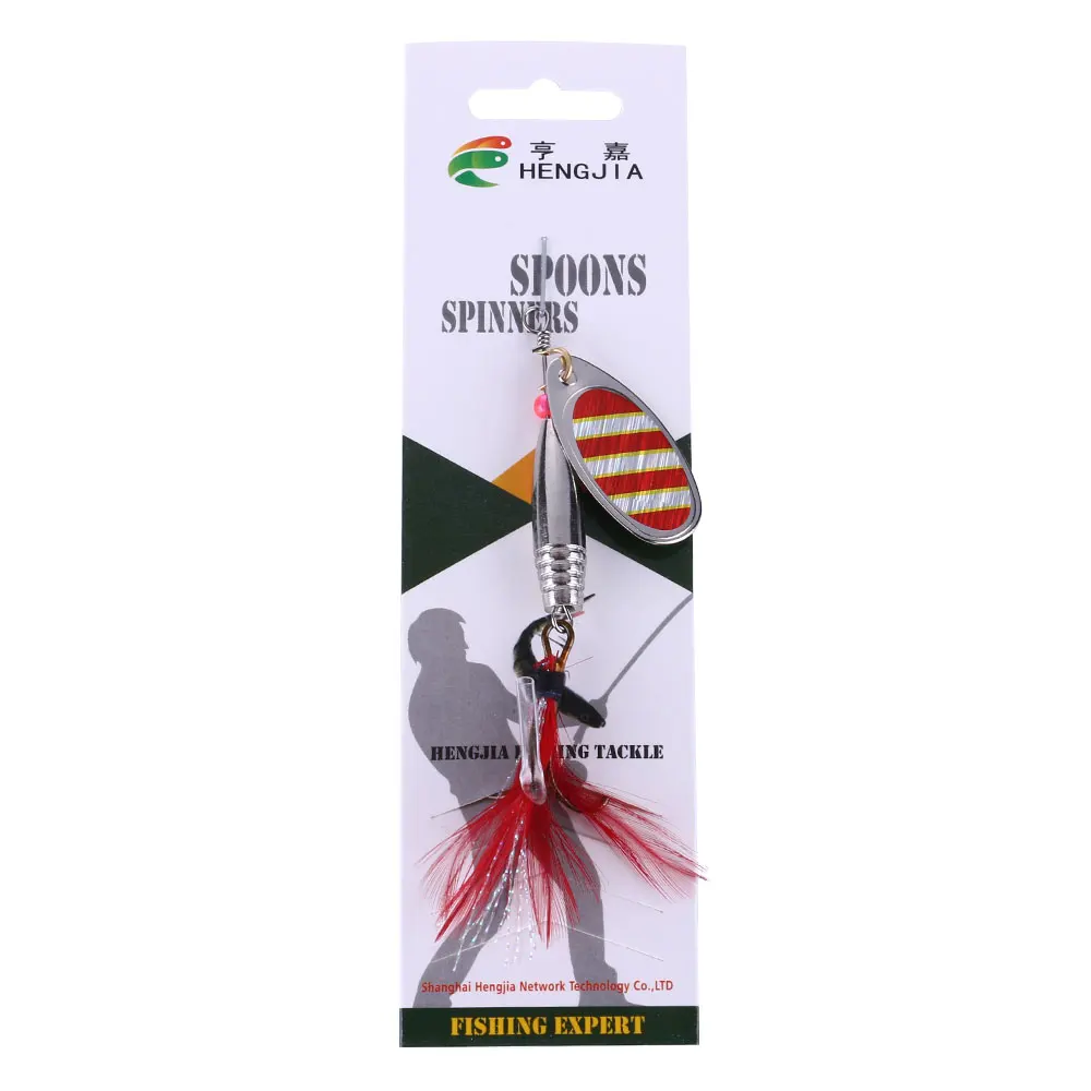 Vista superior del spinner bait metálico