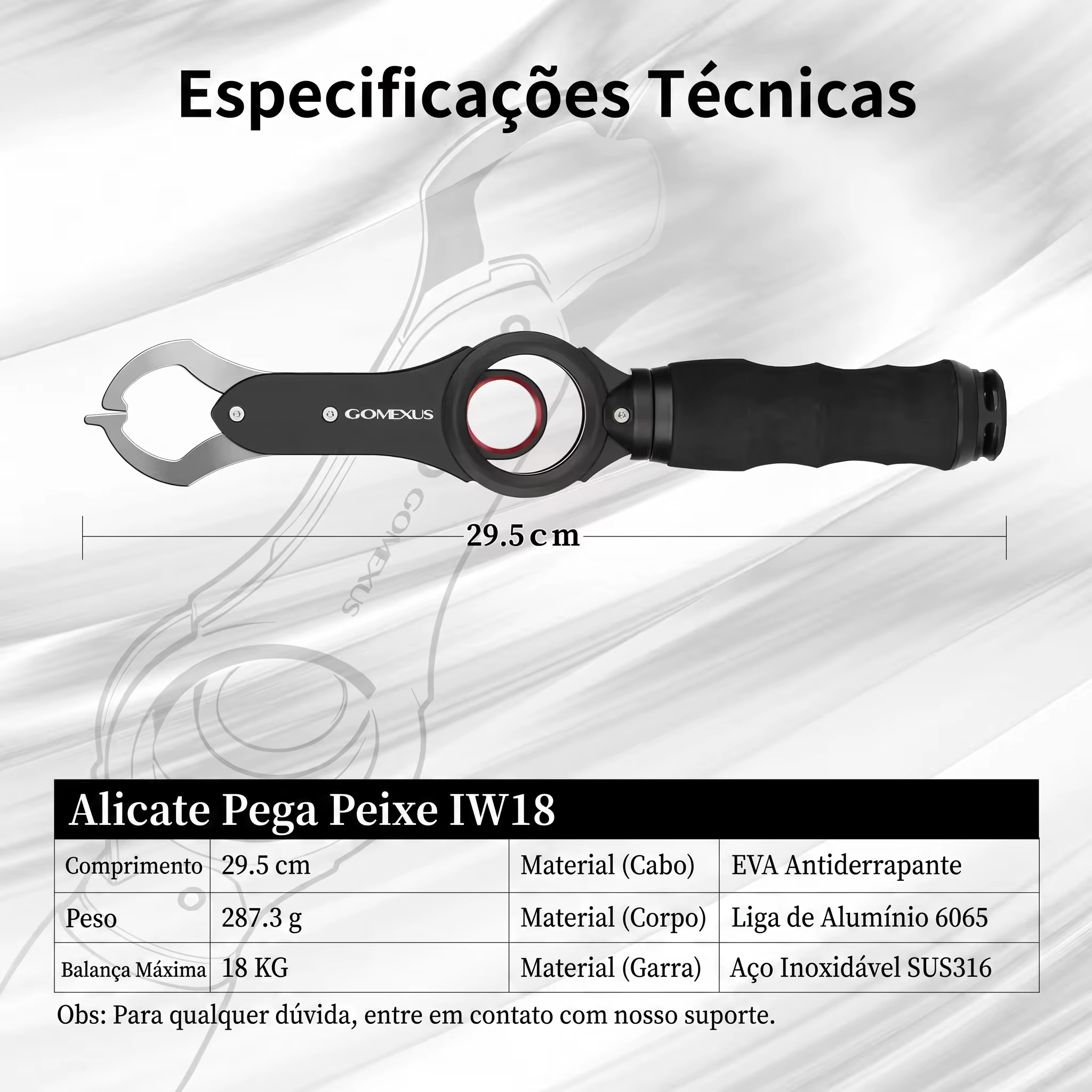 Pinza de Pesca Gomexus con Báscula – Sujeción Segura de Anzuelos - imagen 4