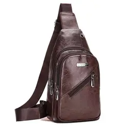 Bolso Cruzado de Cuero PU Antirrobo para Hombre – Gran Capacidad