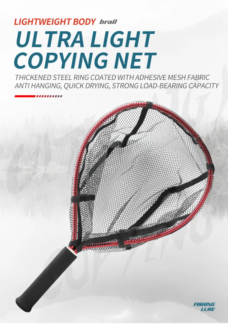 Red de pesca con mosca ShareShark, red compacta