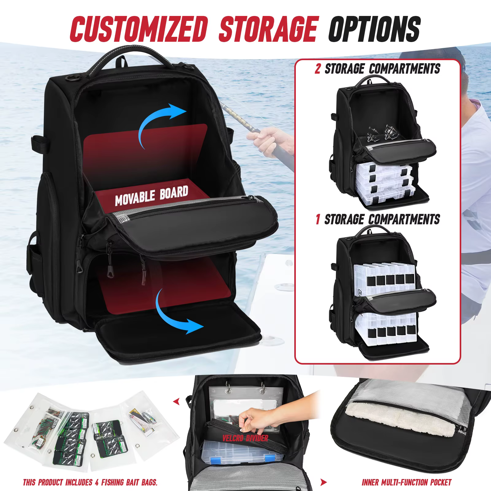 Mochila de Pesca Multifunción para Aparejos - imagen 5