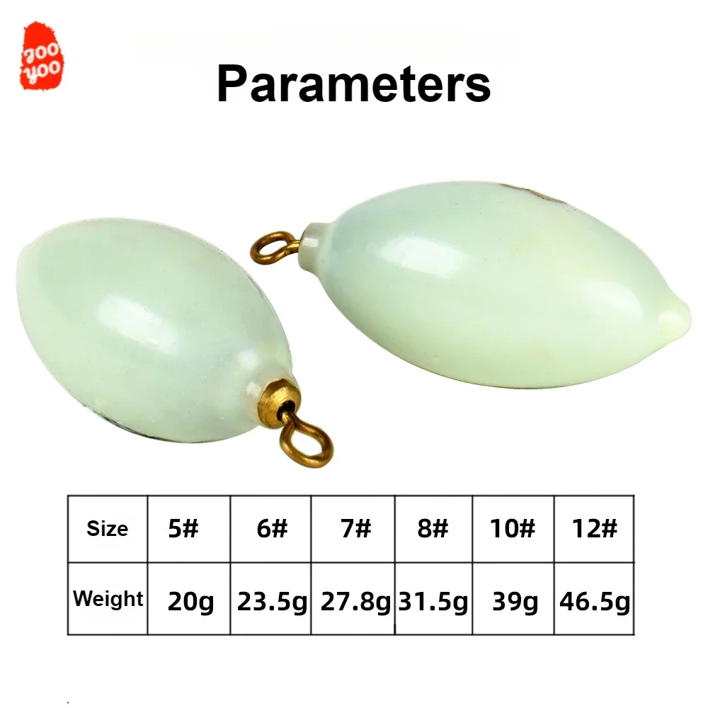 Colgante Luminoso de Plomo para Pesca – Lágrima de Oliva - imagen 3