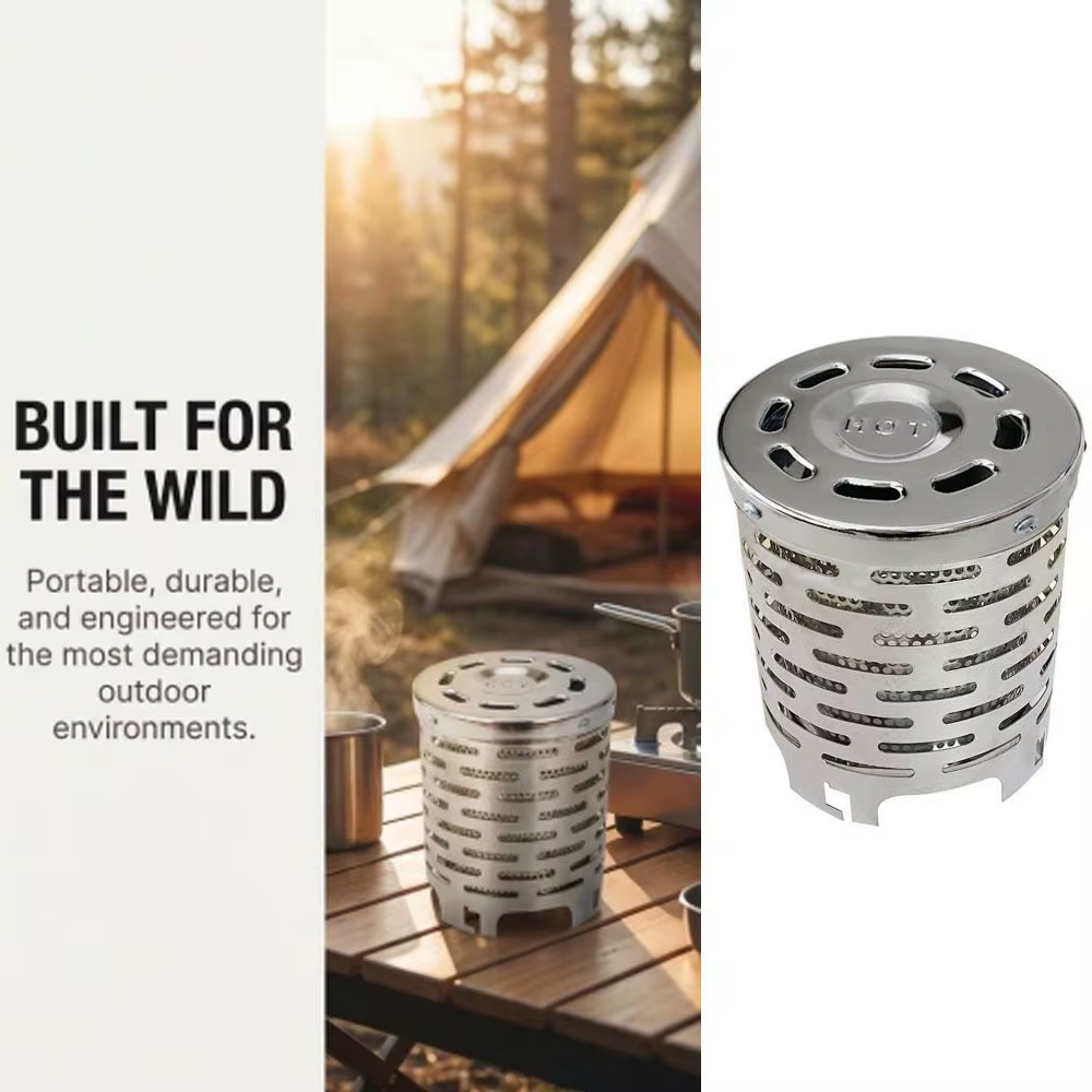 Calentador Portátil de Acero Inoxidable para Camping y Senderismo - imagen 3