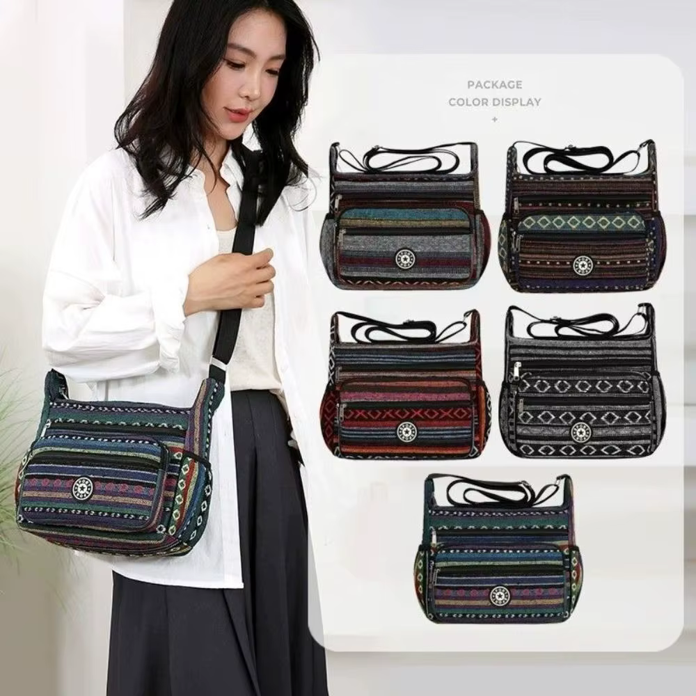 Bolso bandolera bohemio bordado de gran capacidad para mujer - imagen 3