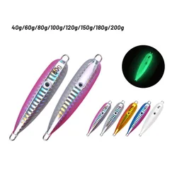 Señuelo Inchiku metálico con cebo luminoso calamar y anzuelo BKK para lubina