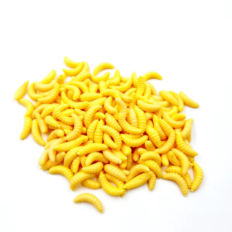 Señuelos de silicona luminosos tipo larva con aroma